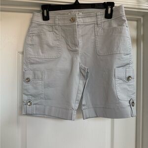 White House Black Market Light Gray Cargo Shorts